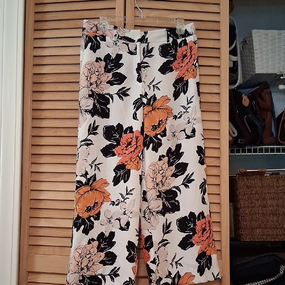 Floral Wide-Leg Pants